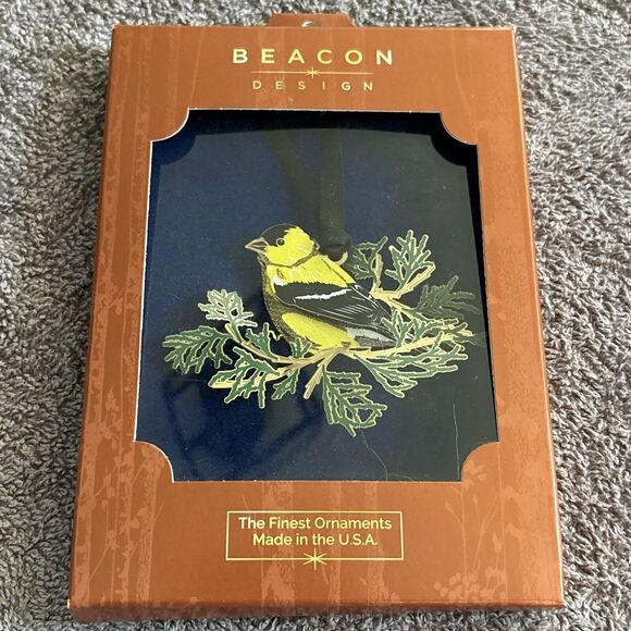 Other - Beacon Design Christmas Holiday Goldfinch Brass Gold Ornament